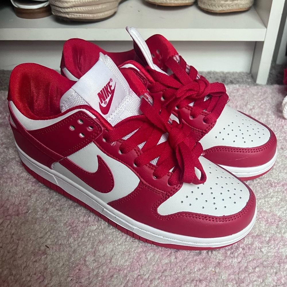Red sneakers